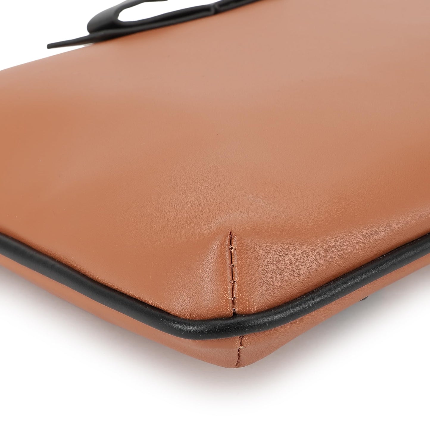 Fastrack Solid PU Structured Sling Bag for Women with Bow Detail | Metal Zipper | Slings for Casual Carry | Ladies Purse Handbag | Trendy Slings for Women