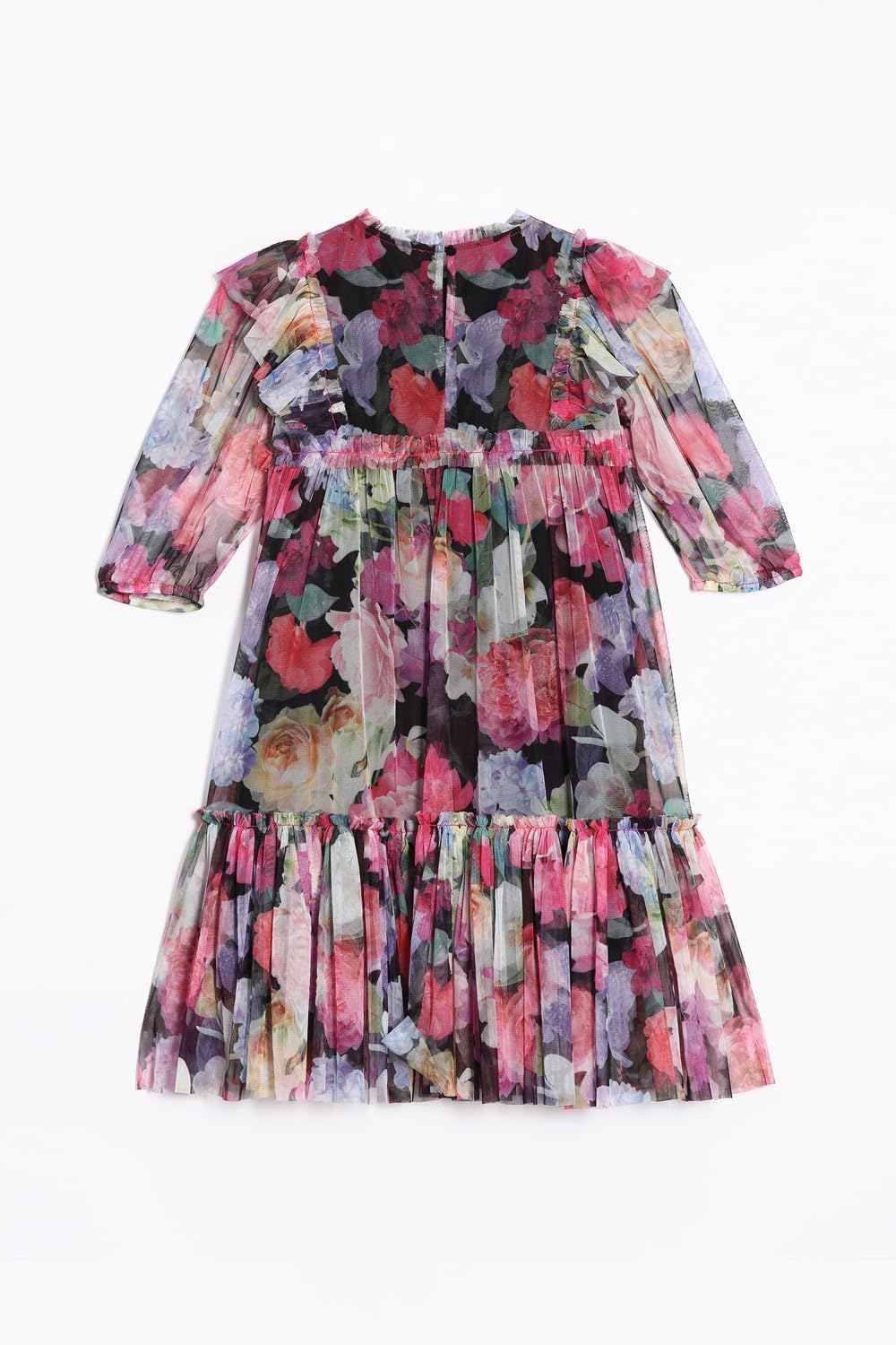 Allen Solly Girl's Cotton Modern Below The Knee Dress (AGDRTRGF875235_Multi Multicolour