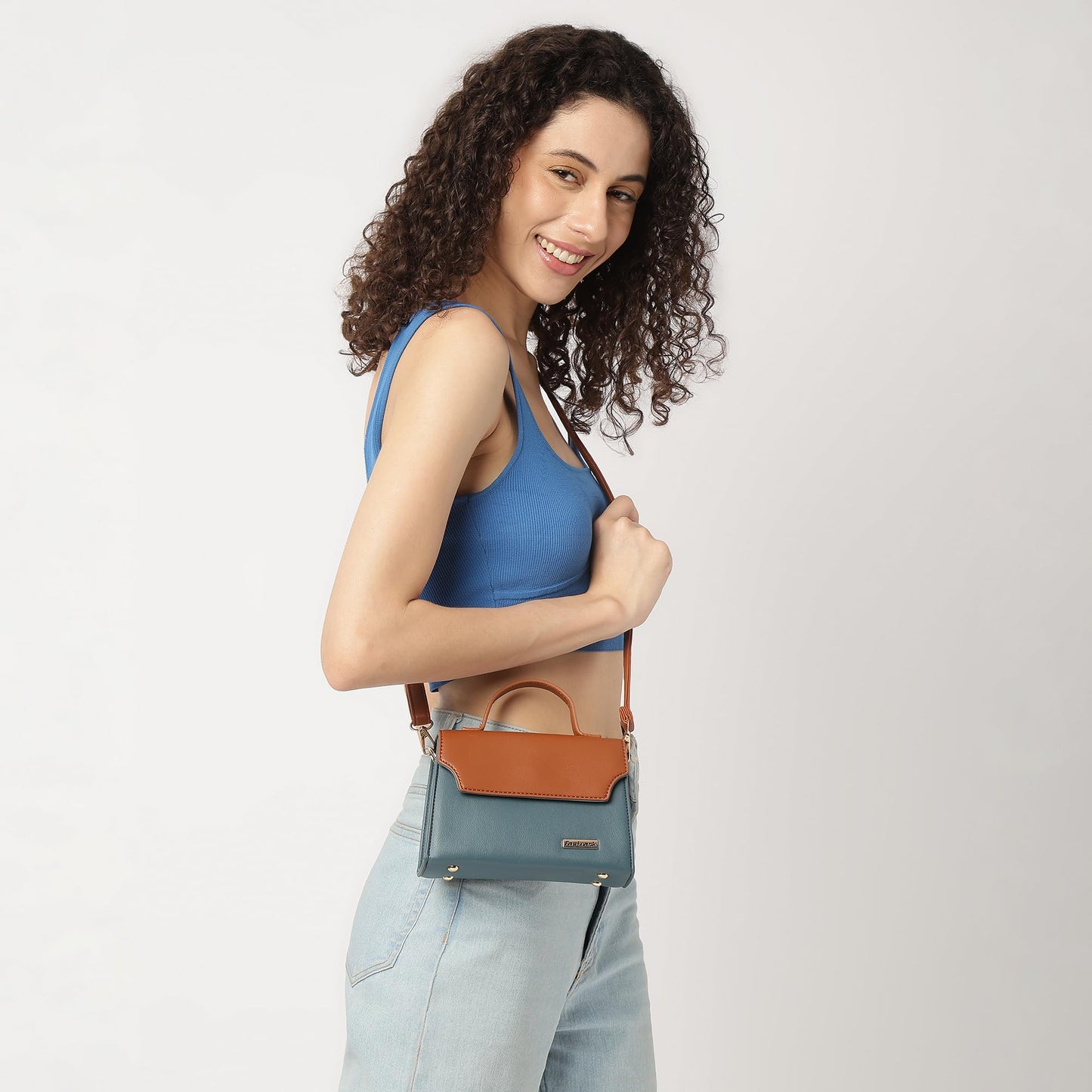 Fastrack Solid Satchel For Girls, Ladies And Women| Stylish And Trendy Satchel Bag For Girls, Ladies And Women | Made Up Of Premium Semi-Pu Leather Material, Multicolor