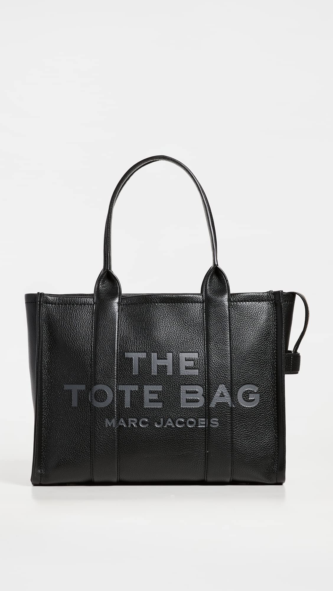 Marc Jacobs Women's The Leather Large Tote Bag, Black, One Size, The Large Tote