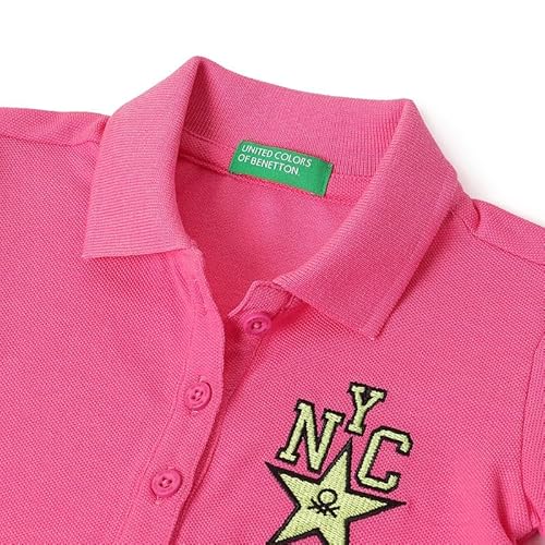 United Colors of Benetton Girl's Regular Fit Polo Shirt (25A3ECOM75PLI_PG7