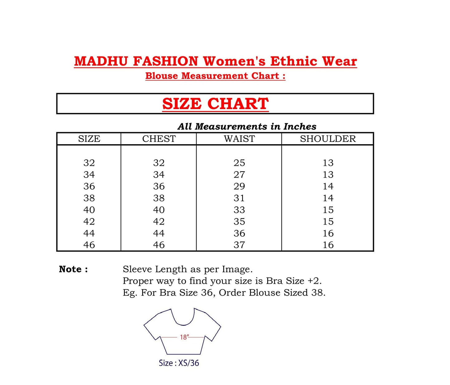 Madhu Fashion Womens Polyester Brocade Sleeveless Readymade Saree Blouse (MF1995, Red, 32)