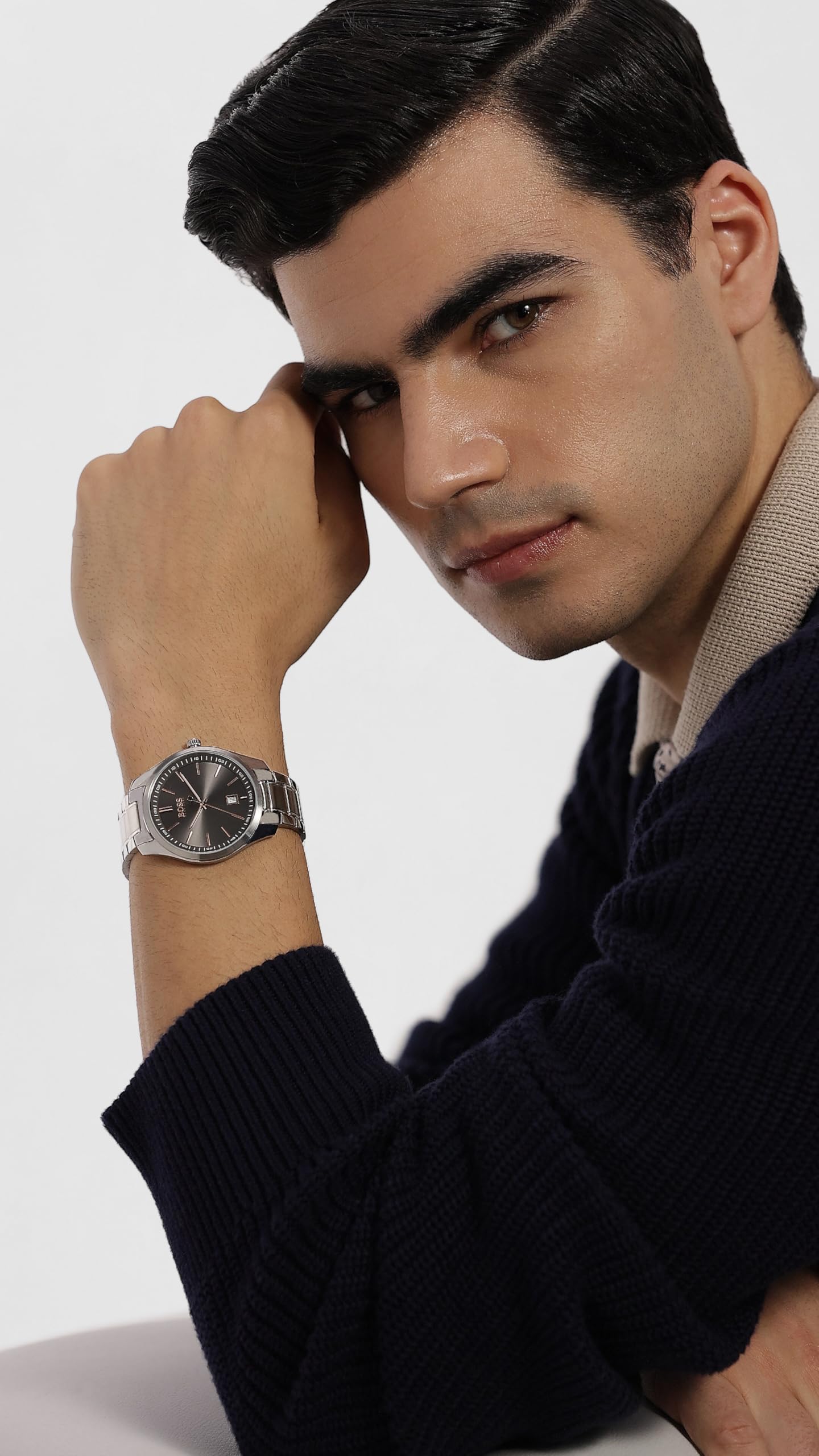 BOSS Hugo Stainless Steel Circuit Analog Gray Dial Men's Watch-1513849