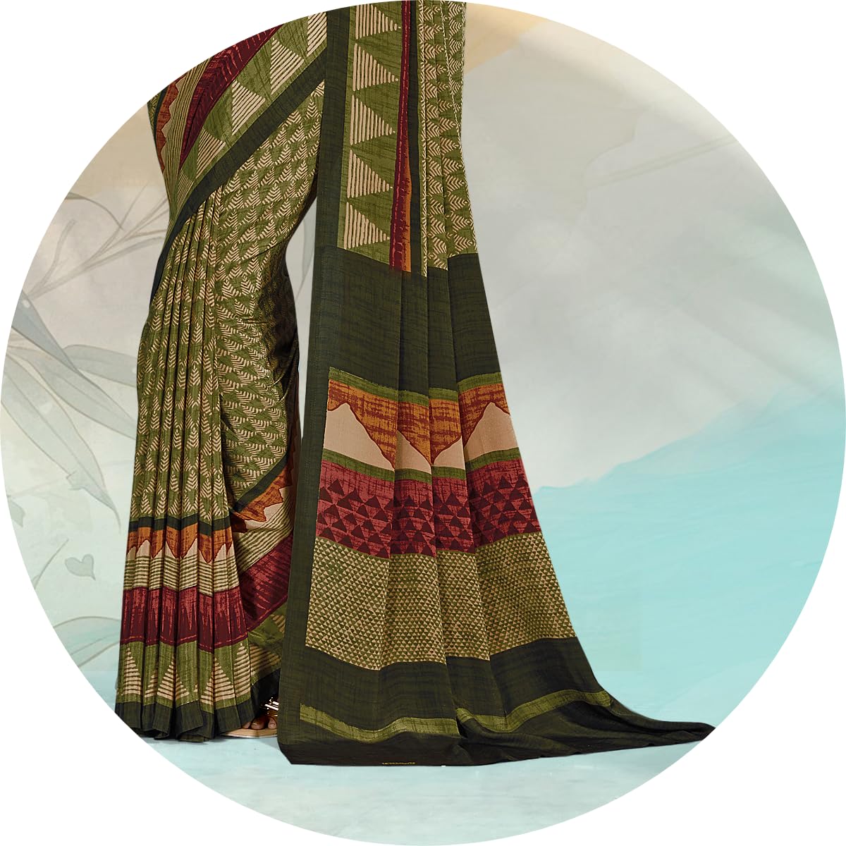 Jaanvi fashion Women's Crepe Silk Saree with Blouse Piece | Soft Lightweight Fabric | Latest Stylish Ethnic Wear for Party, Festive and Wedding (bold-style-7119-b)