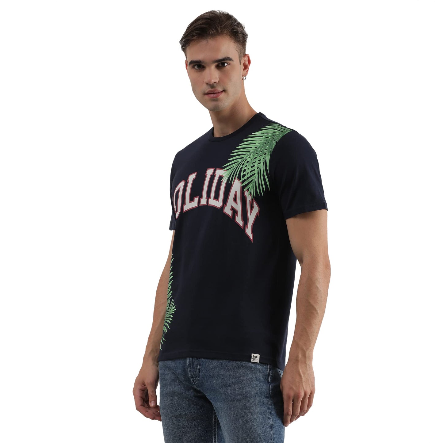 Lee Men's Regular Fit T-Shirt (LMTS003001_Navy