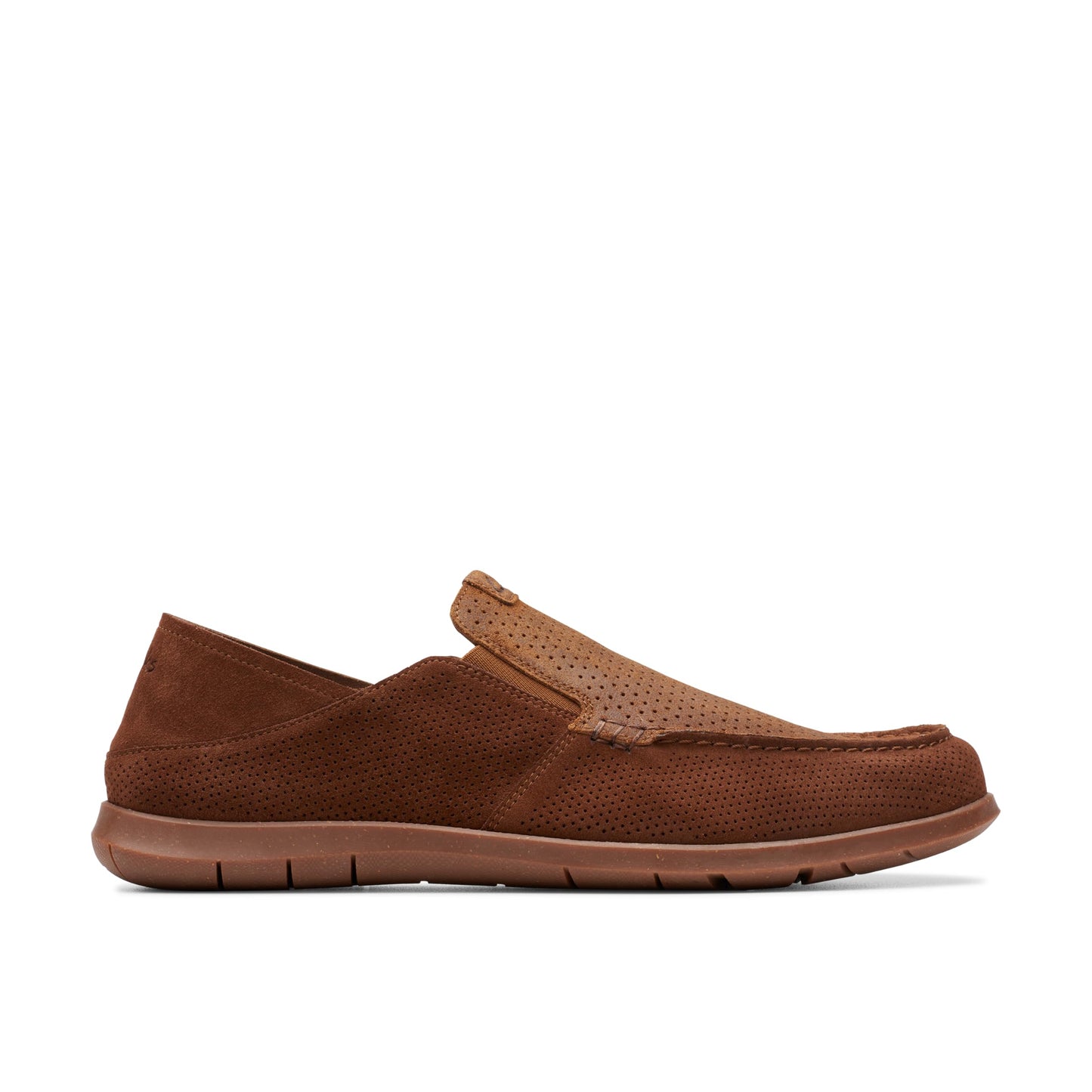 Clarks Men's Flexway Easy Moccasin, Dark Brown Suede, 6.5 UK