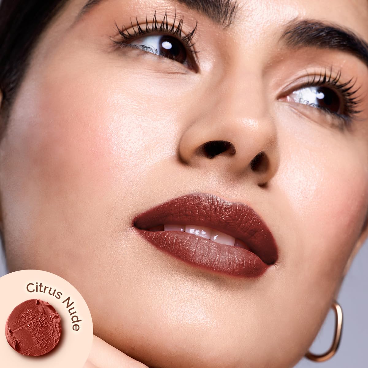 Moisture Matte Longstay Lipstick - 2g | Citrus Nude | 12-Hour Stay | 8-Hour Moisture Lock | Smudge-Proof
