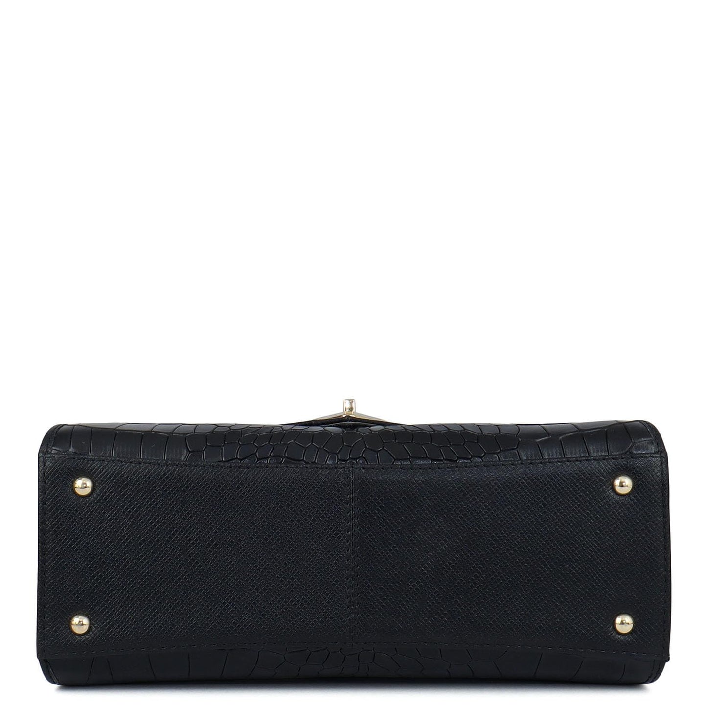 Da Milano Leather Shoulder Bag for Women - Black