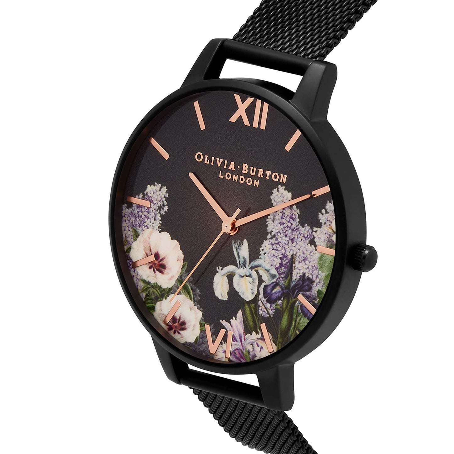 Olivia burton Secret Garden Analog Black Dial Women's Watch-OB16FS116