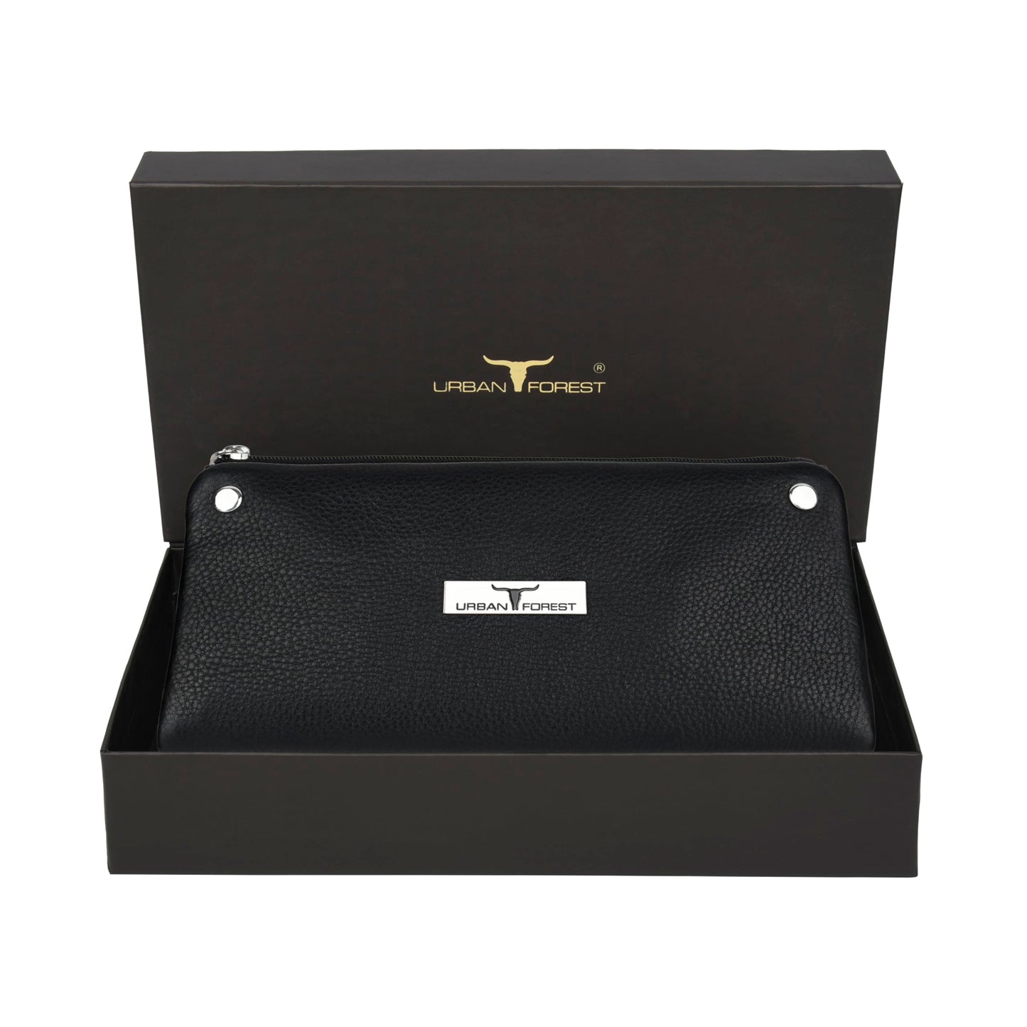 URBAN FOREST Fiona Black Leather Wallet for Women