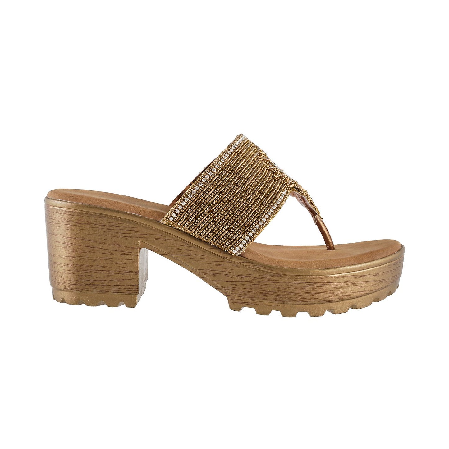 Metro Women's Gold Fashion Sandals-5 UK (38 EU) (35-2797)