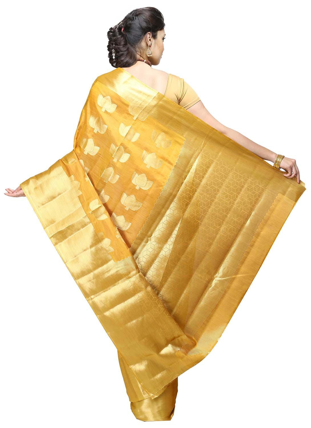 Kashish Women's Tassar Silk Saree with Blouse Piece