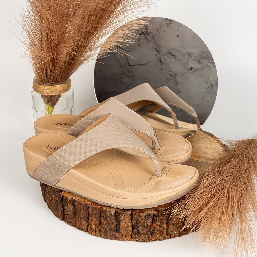 Indifeet Thong Sandals for Women Woman Stylish Flats Slippers Ladies Daily Use Flat Footwear Womens Fancy Chappal Foot Wear Women’s Comfortable Sandal Slipper Girls Latest Soft Chappals Light Grey UK8