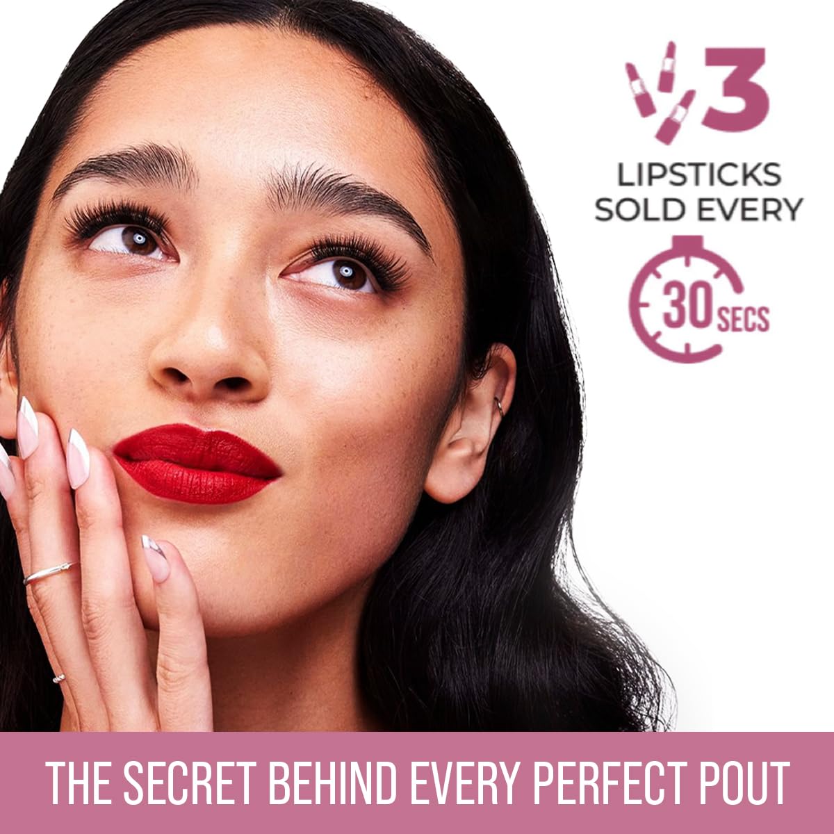 INSIGHT 24 Hrs Non-Transfer Matte Lipstick | Lightweight, Highly Pigmented, Long Wear | Kiss Proof & Smudge Proof | With Vitamin E & Jojoba Oil | Vegan, Toxin Free | Shade - 08 Stay Basic (3g)