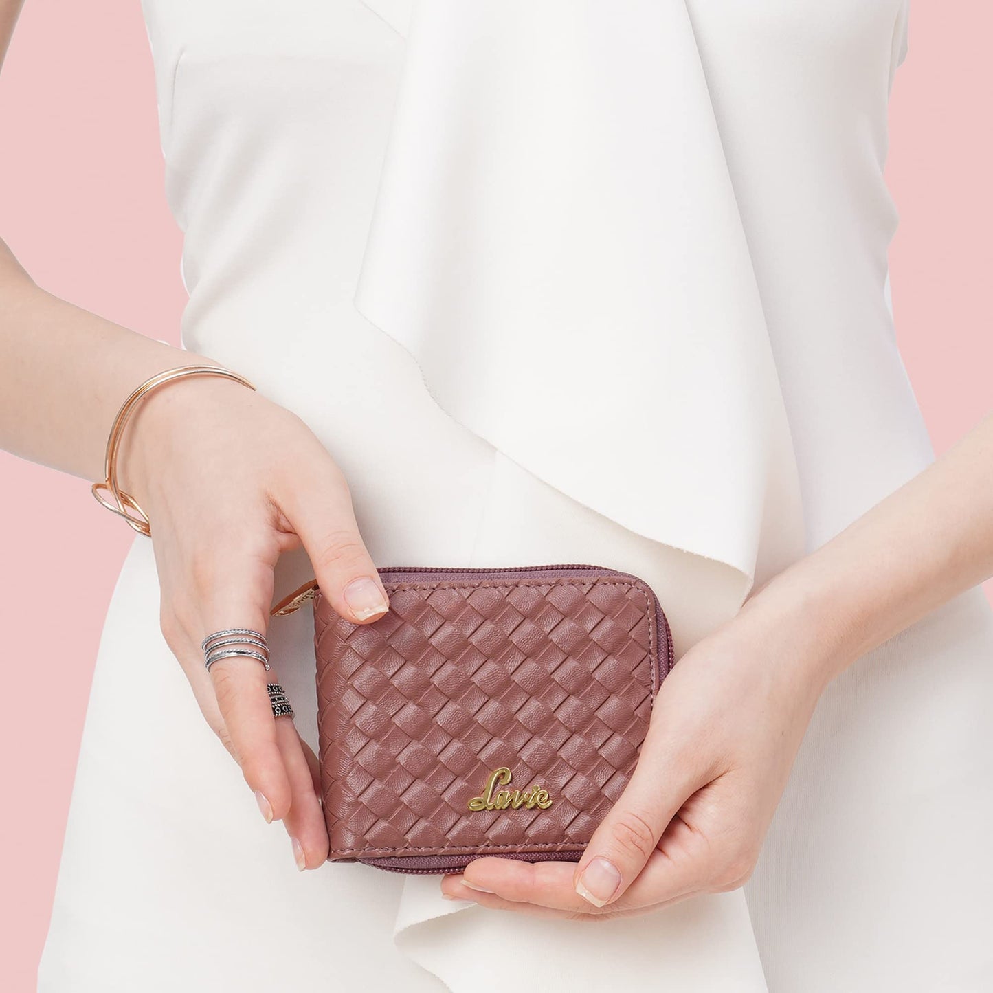 Lavie Women's Bot Pro Compact Zip Around Wallet D Pink Ladies Purse Handbag