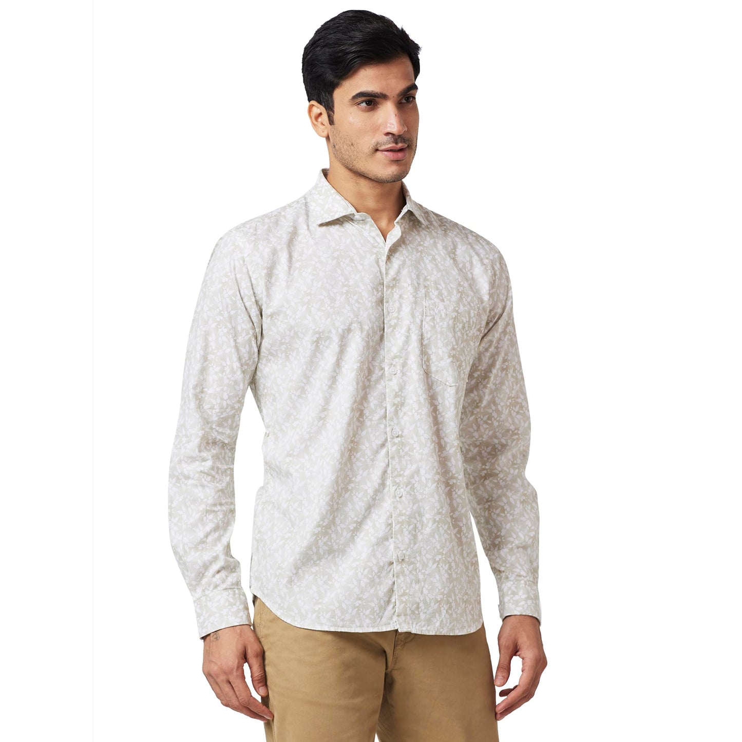 Park Avenue Men's Slim Fit Shirt (Light Fawn)