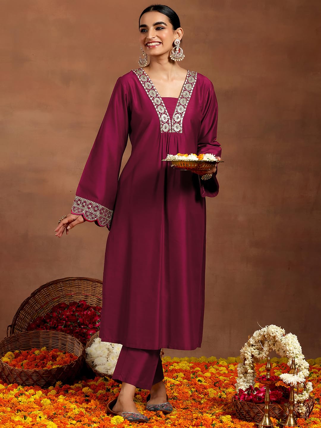 Libas Women's Silk Blend Kurta Sets (GS9900HXXL