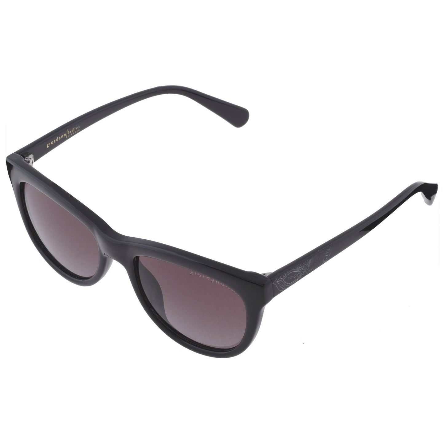 Giordano UV Protected Cateye Women Sunglasses (GLS807C001|50|Grey lens)