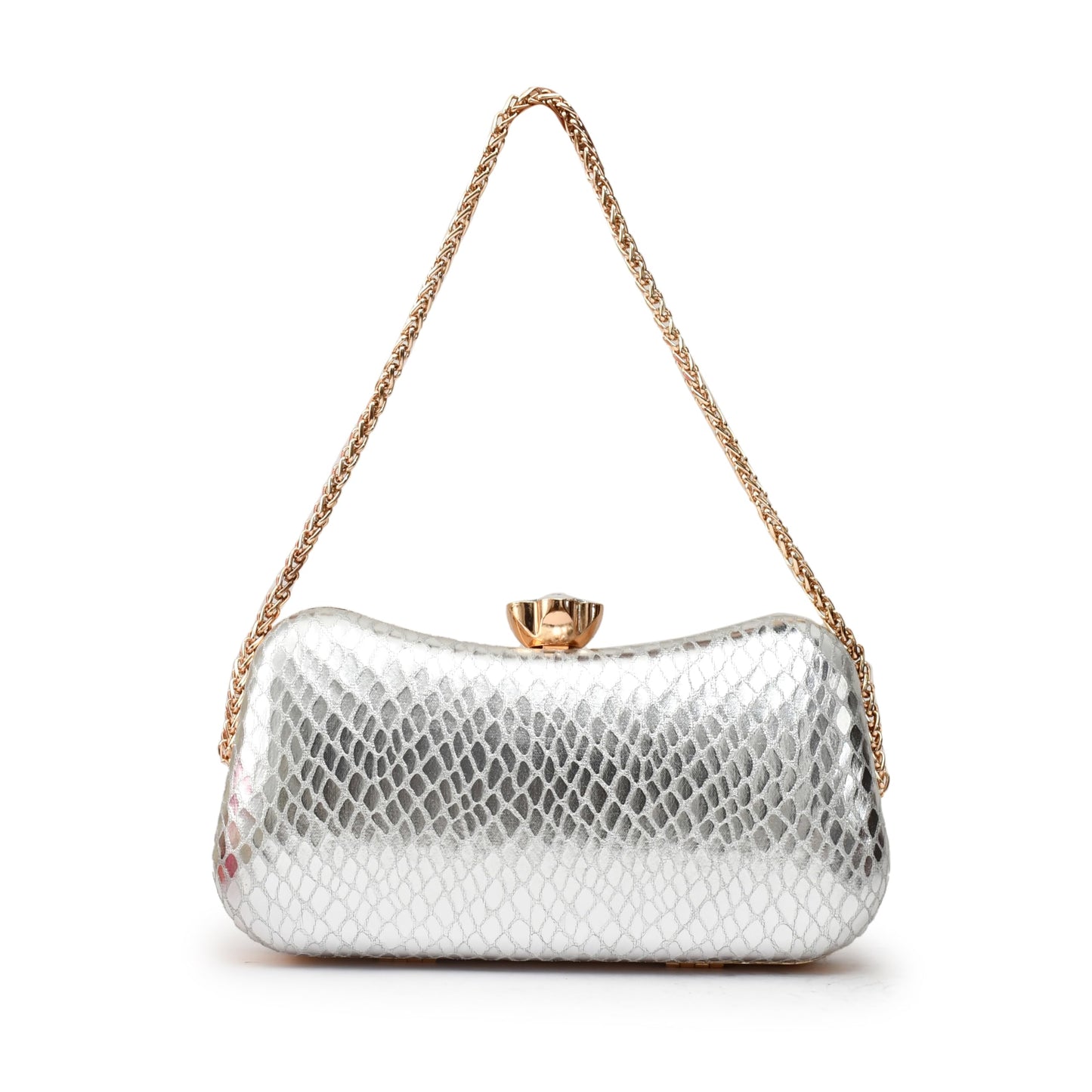 For The Beautiful You Silver Women's Clutch (AM-126)