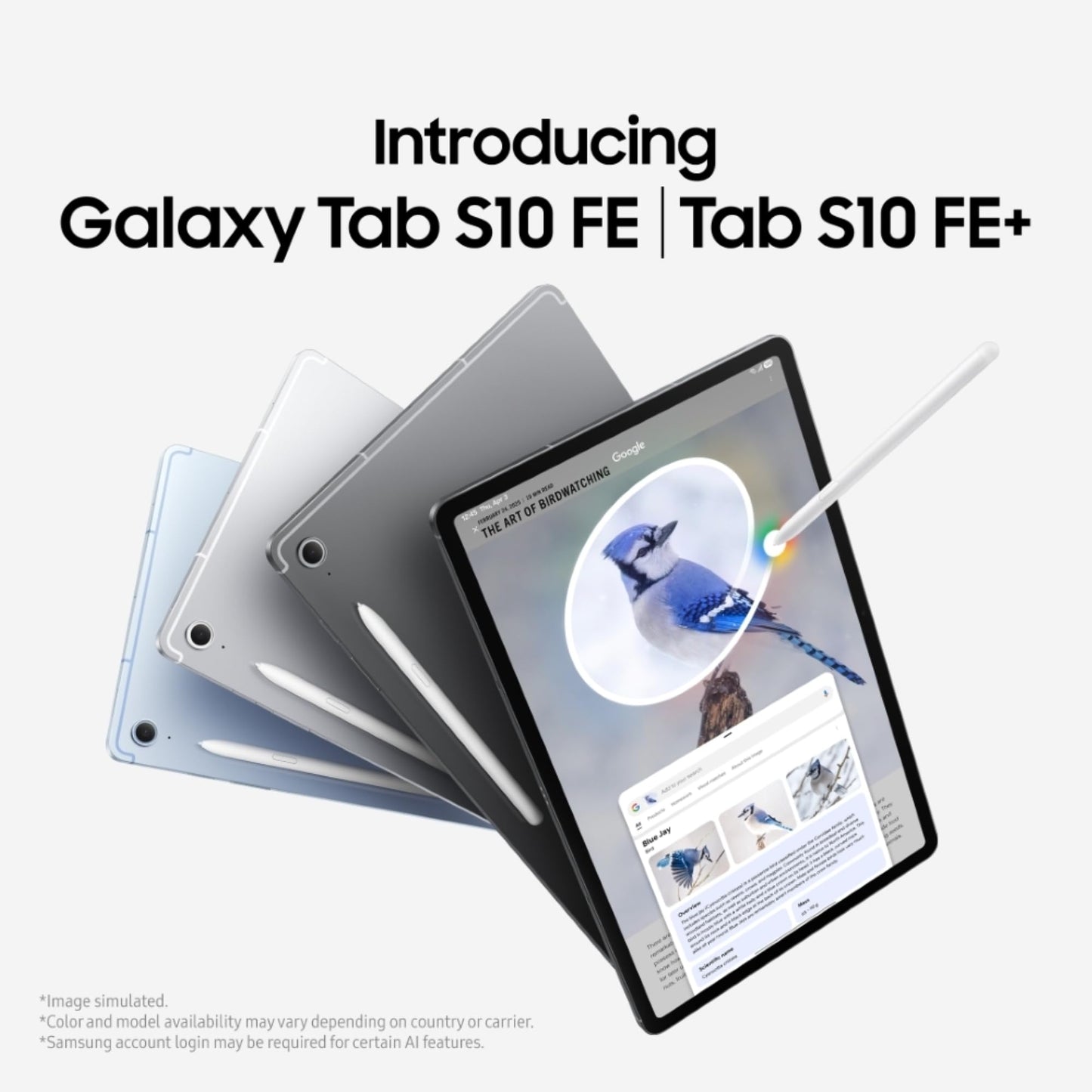 Samsung Galaxy Tab S10 FE, S Pen in-Box, 27.7 cm (10.9 inch) LCD Display, 12 GB RAM, 256 GB Storage, Wi-Fi Tablet, Silver