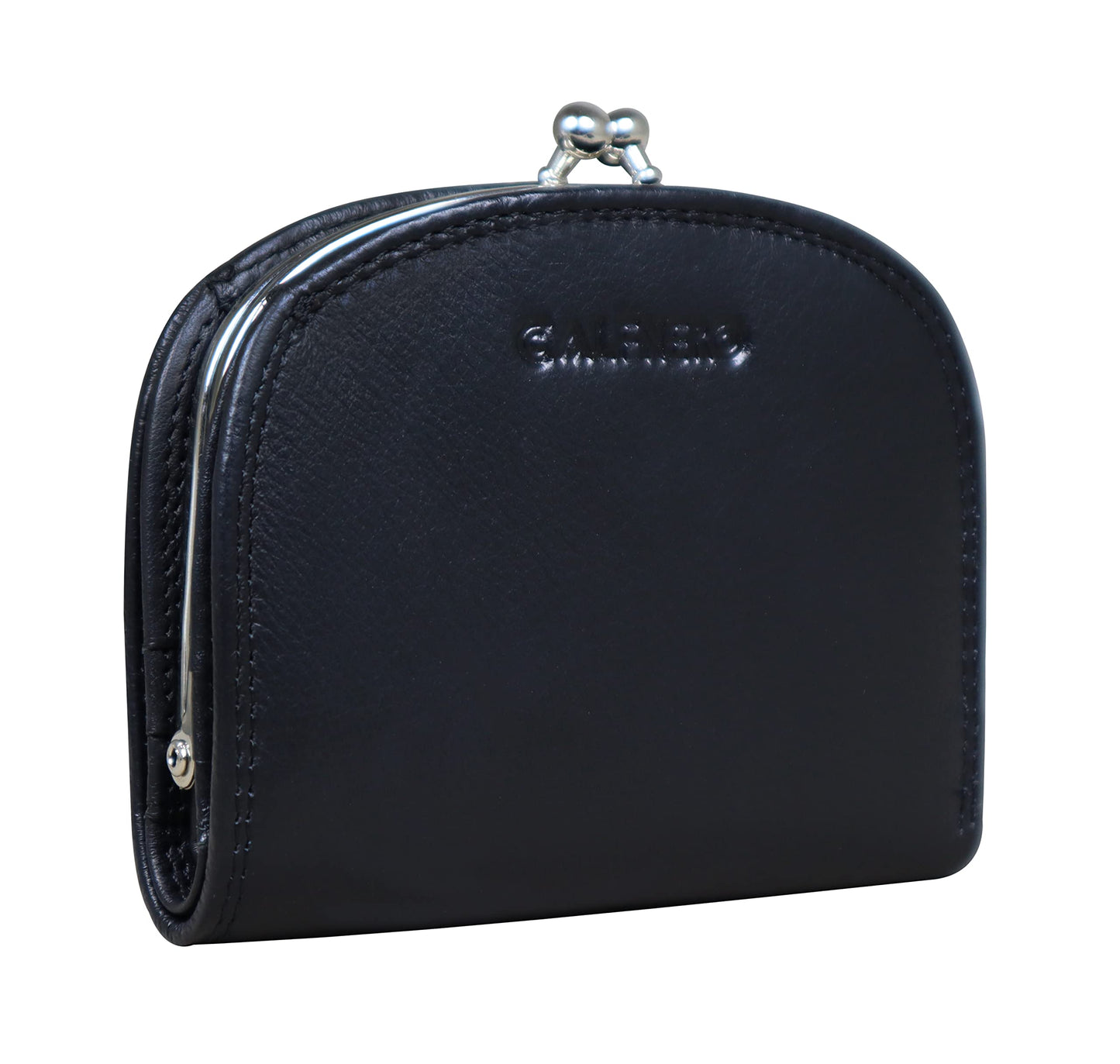 Calfnero Women's Genuine Leather Wallet-Long Purse Wallet with Multiple Card Slots and Note Compartment (Black)