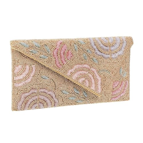Metro Women Gold embroidered Fancy Flap Over Sling Bag (38-7795)
