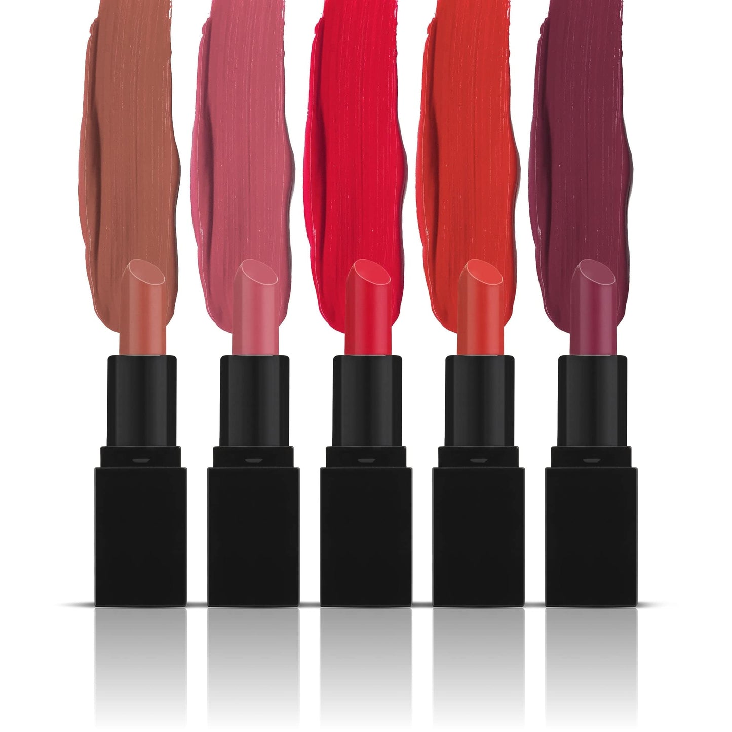 RENEE Crème Mini Lipstick Combo Pack of 5-1.65gm Each, Long Lasting Creamy Finish - Enriched With Jojoba Oil, Keeps Lips Hydrated & Nourished, Travel Friendly