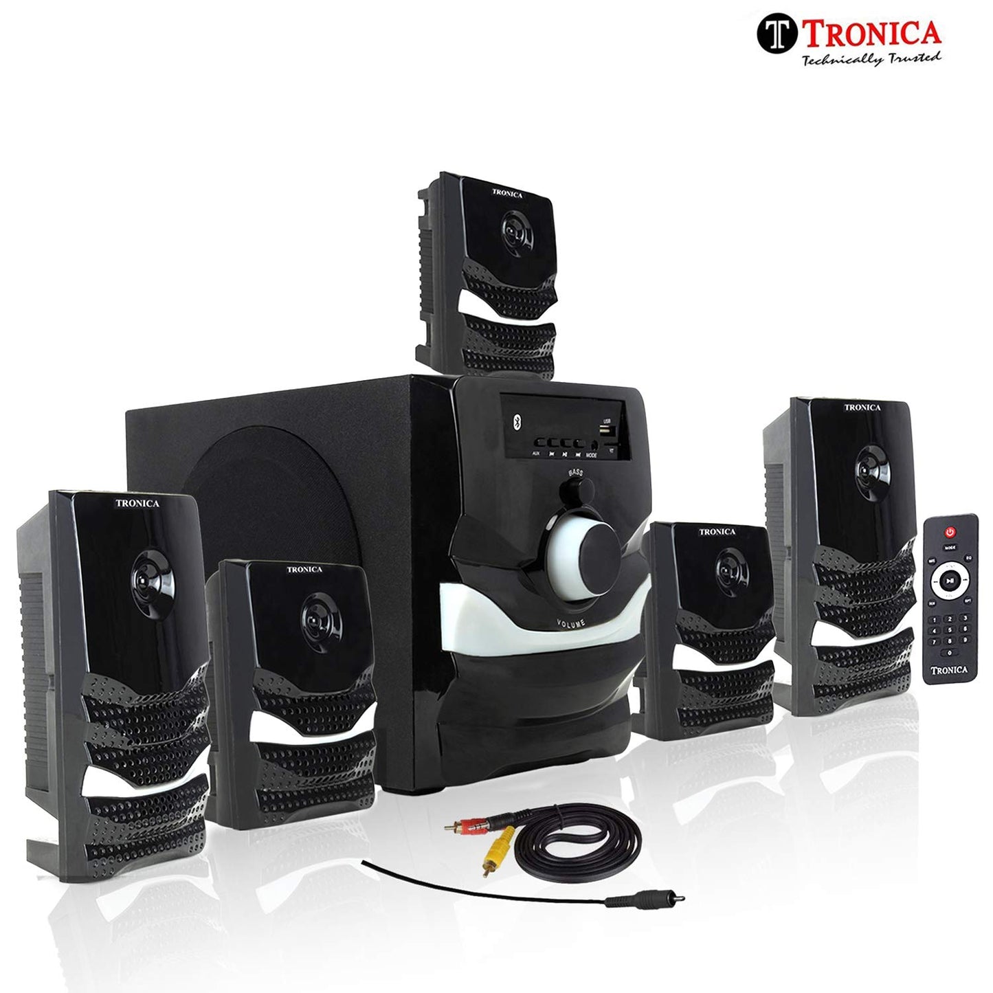 TRONICA Version: 3 Ace Series 5.1 Home Theater System with Bluetooth/PenDrive/Fm/TV/Aux Support with Remote & LED Spectrum