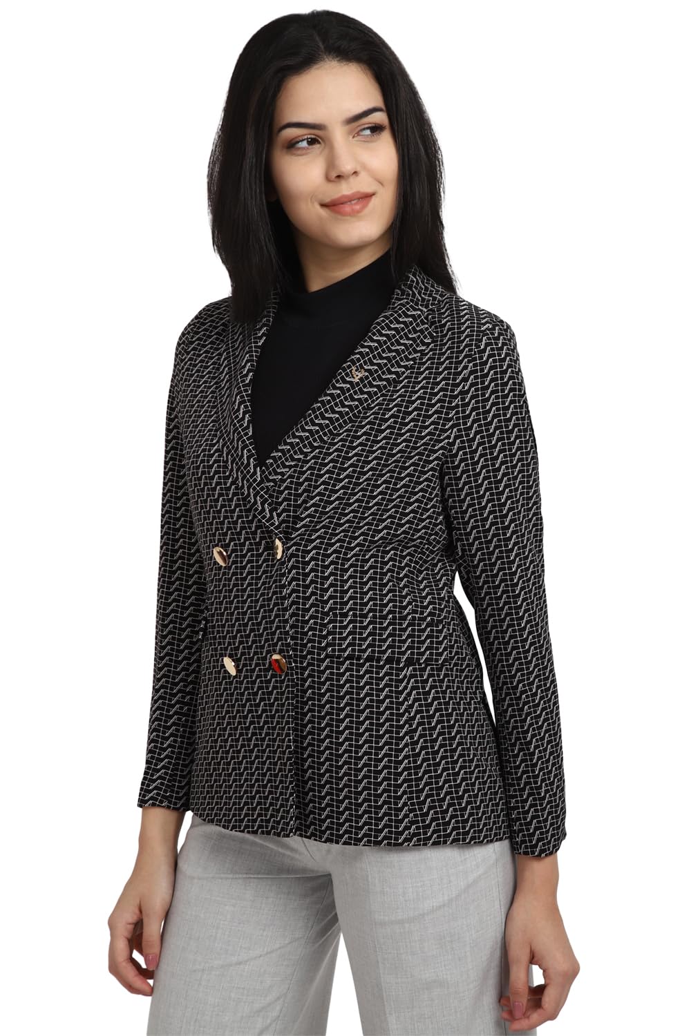 Allen Solly Women's Blazer (AHBZWRGFP21131_Grey