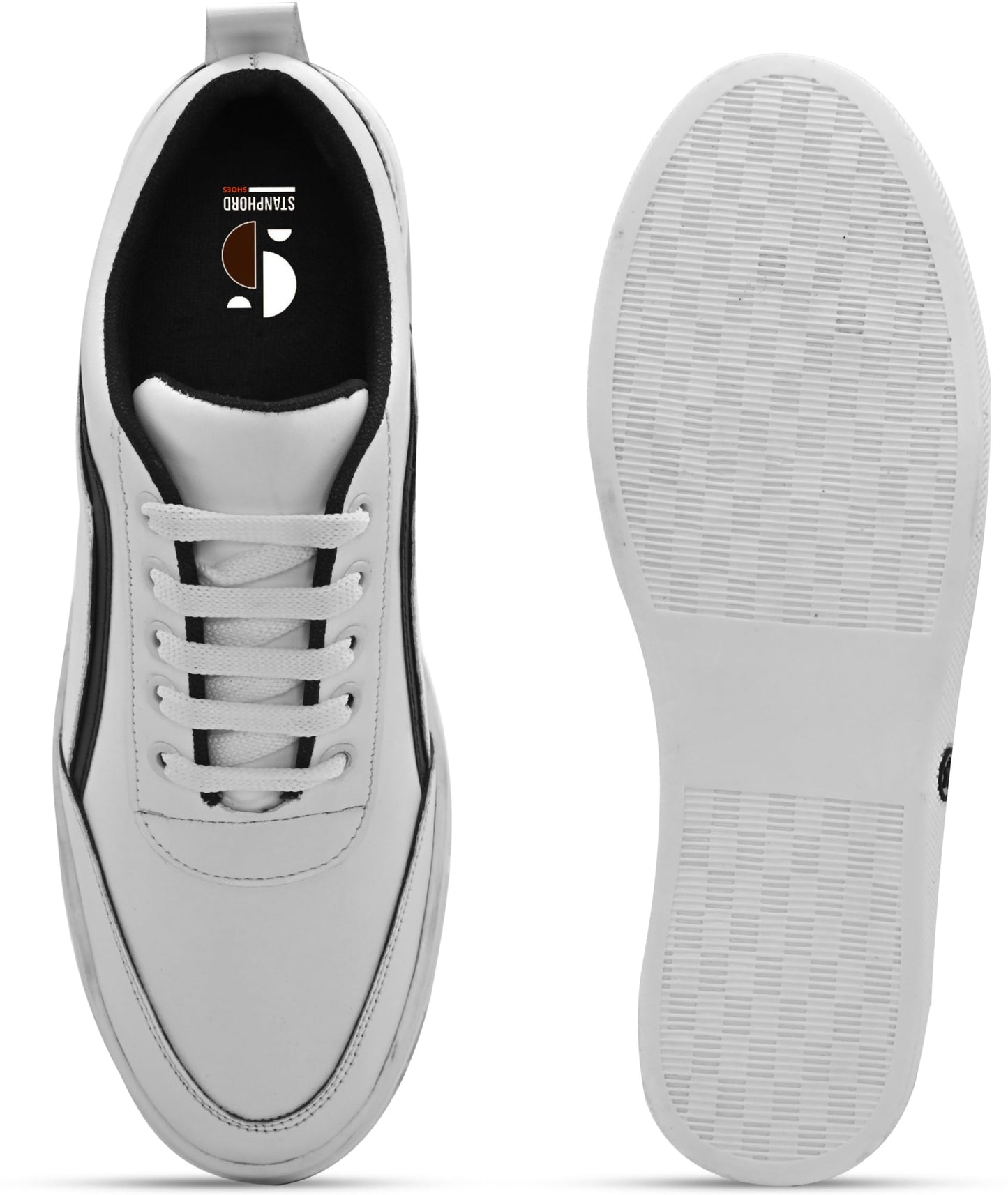 STANPHORD Men's Nova White Sneakers_8 UK (TPKP 15)