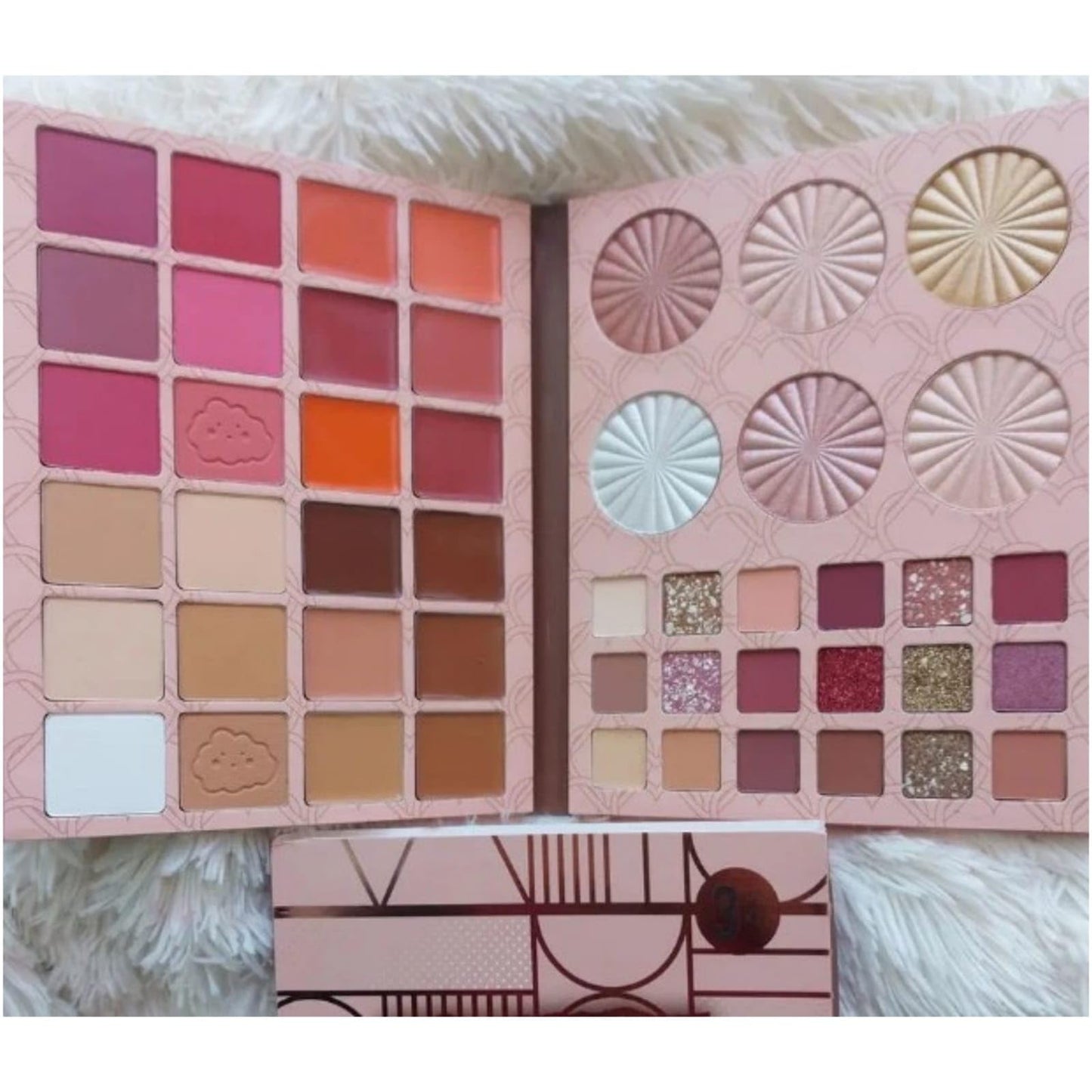 COSMAC Professional HD Waterproof Long Lasting All In 1 Makeup Book Palette Kit Base, Eyebrow Contour Concealer Eyeshadow Highlighter & Blusher Palette With High Coverage Glowing For Girls & Women