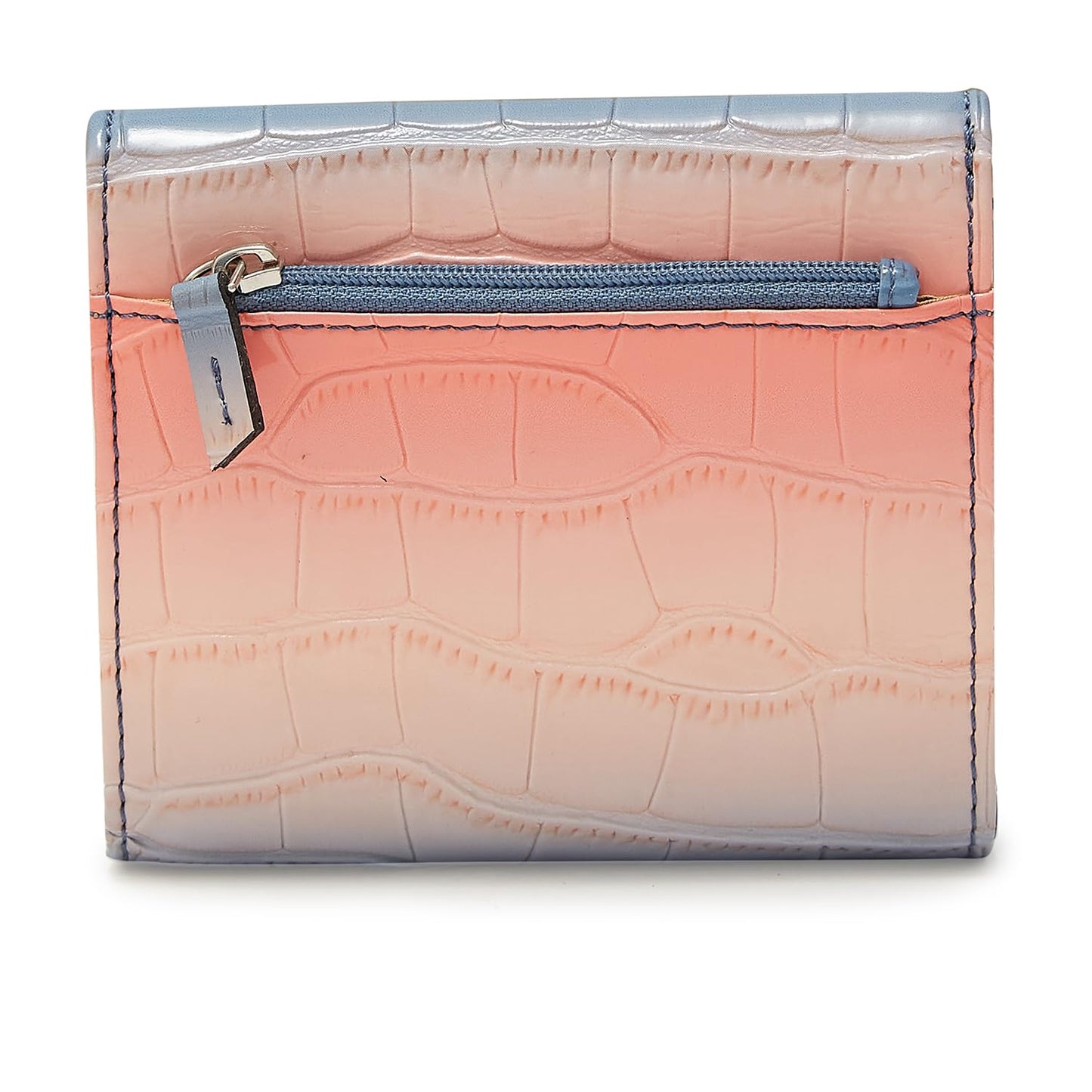 Caprese Eva Women’s Flap Over Wallet, Small | Stylish Faux Leather Wallet with Secured Button Closure | Single Compartment & Card Slots | Elegant Design for Casual & Special Occasions (Navy)