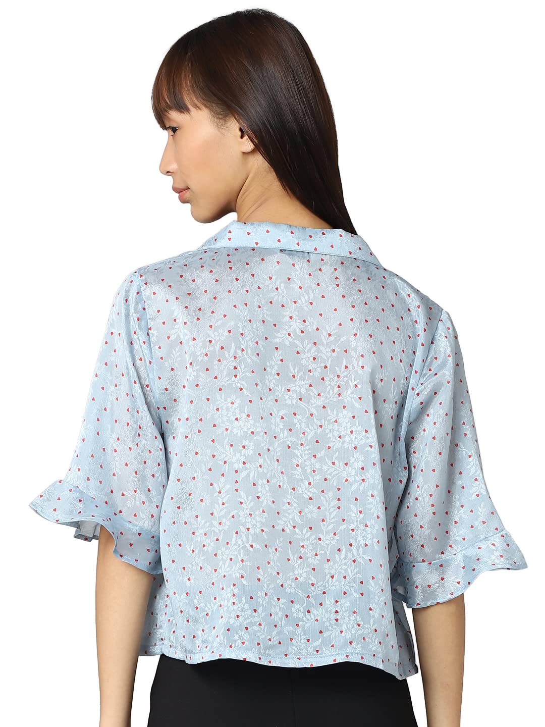 ONLY Women's Polyester Solid Regular Shirt