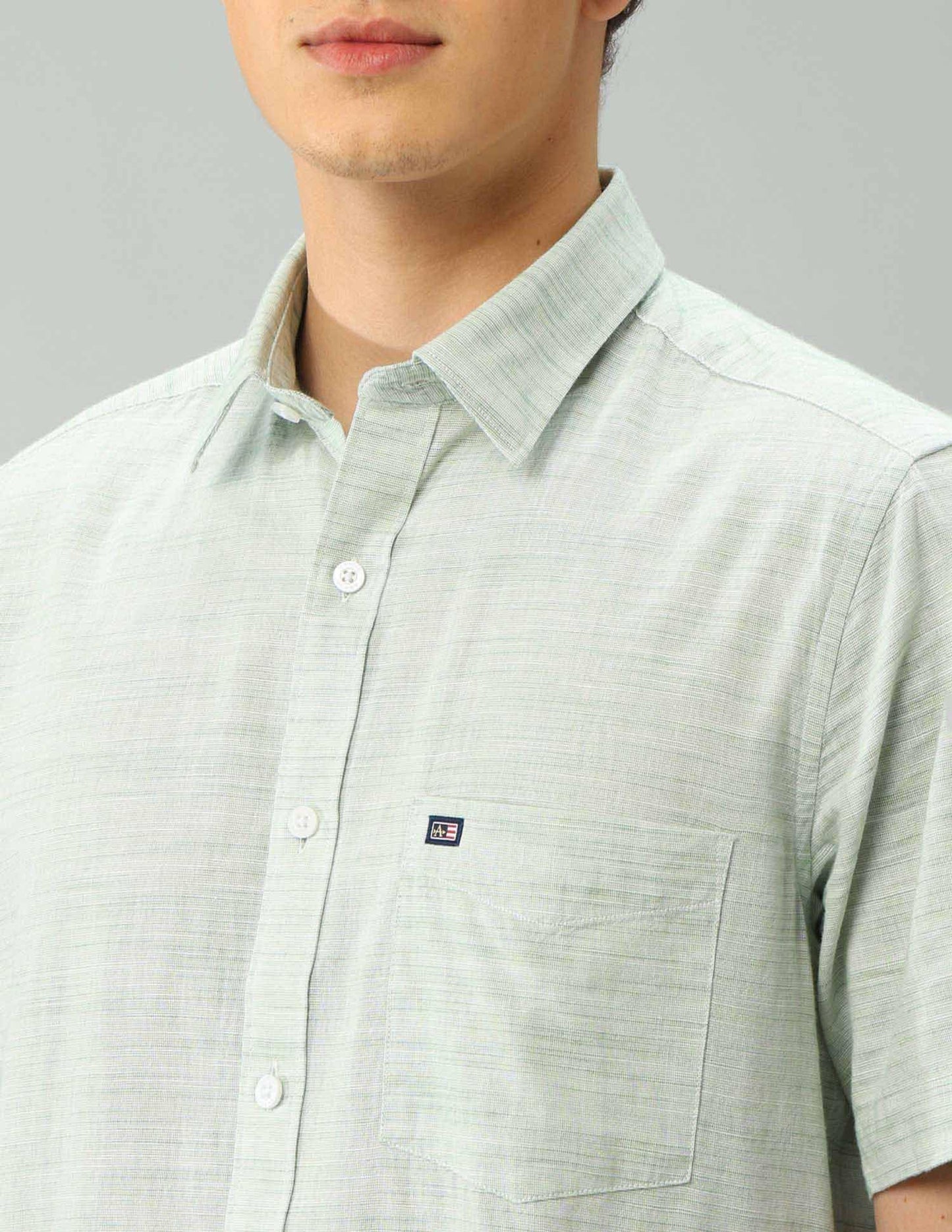 Arrow Sports Men's Green Abstract Printed Spread Collar Half Sleeve Casual Cotton Regular Fit Shirt (ASAJSH1777_Green_44)