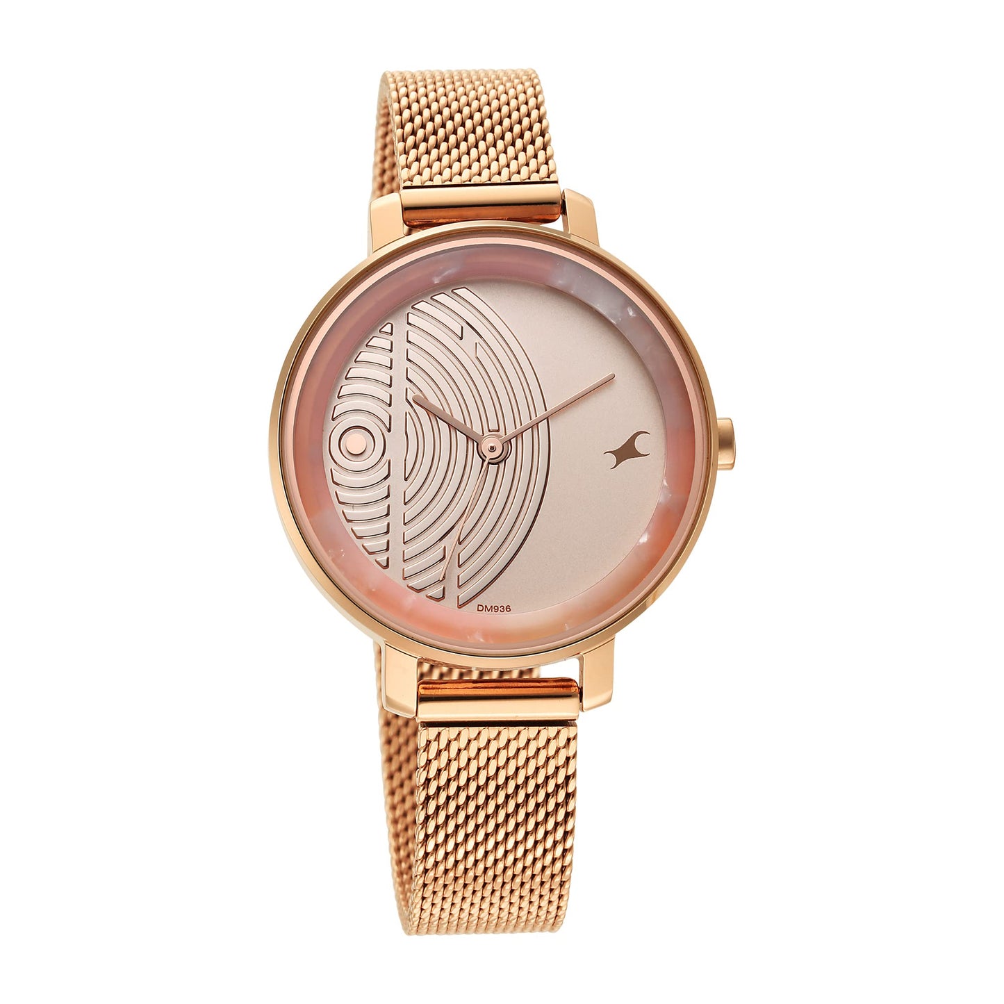 Fastrack Younique Quartz Analog Rose Gold Dial Rose Gold Stainless Steel Strap Watch for Girls - NS6278WM01