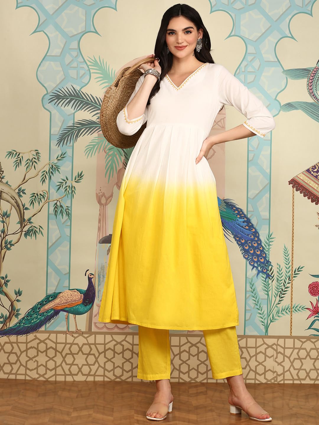 ishin Women Multi Cotton 60x60 Kurta Set
