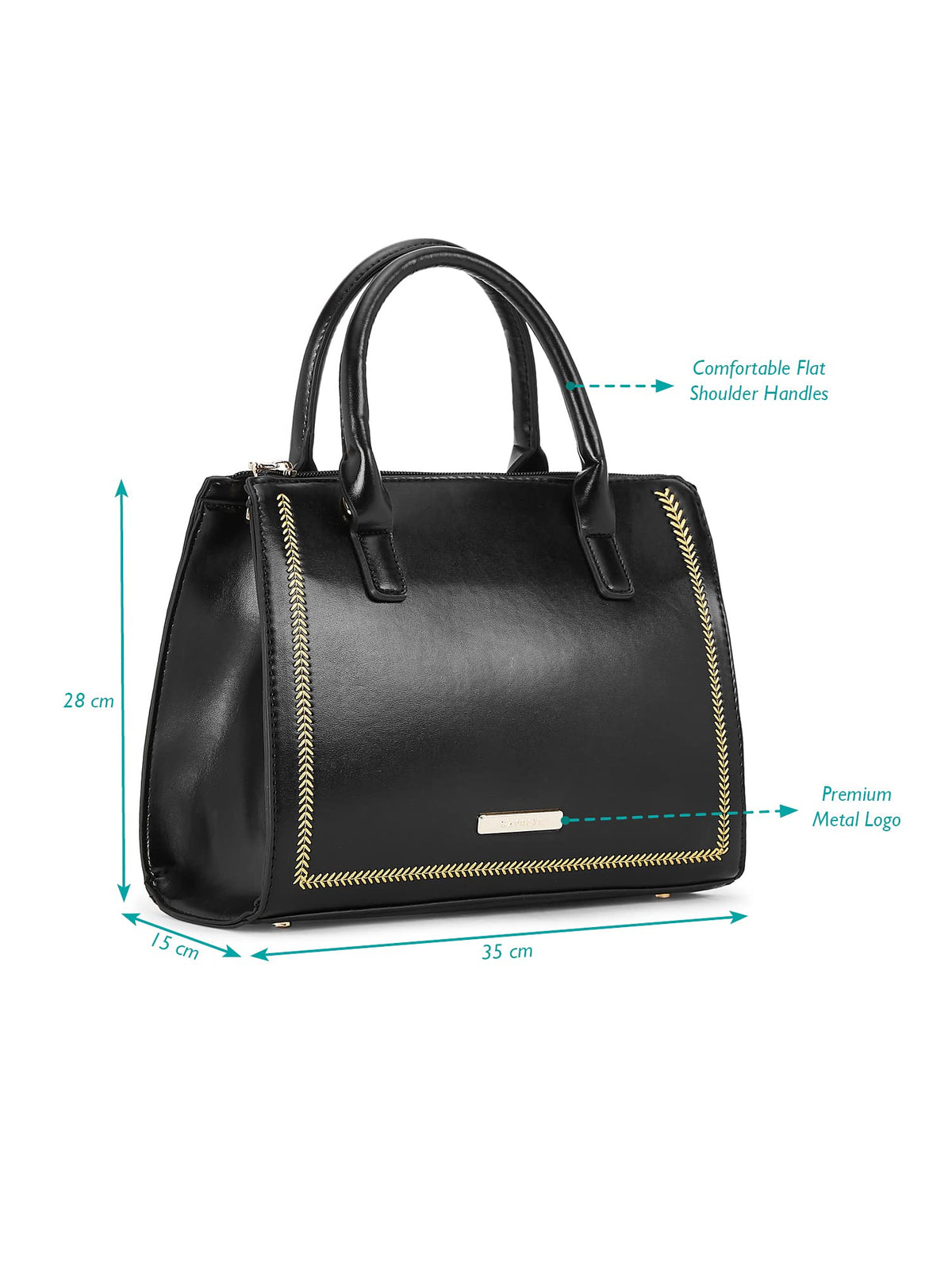 Caprese Women's Satchel handbag (Black)