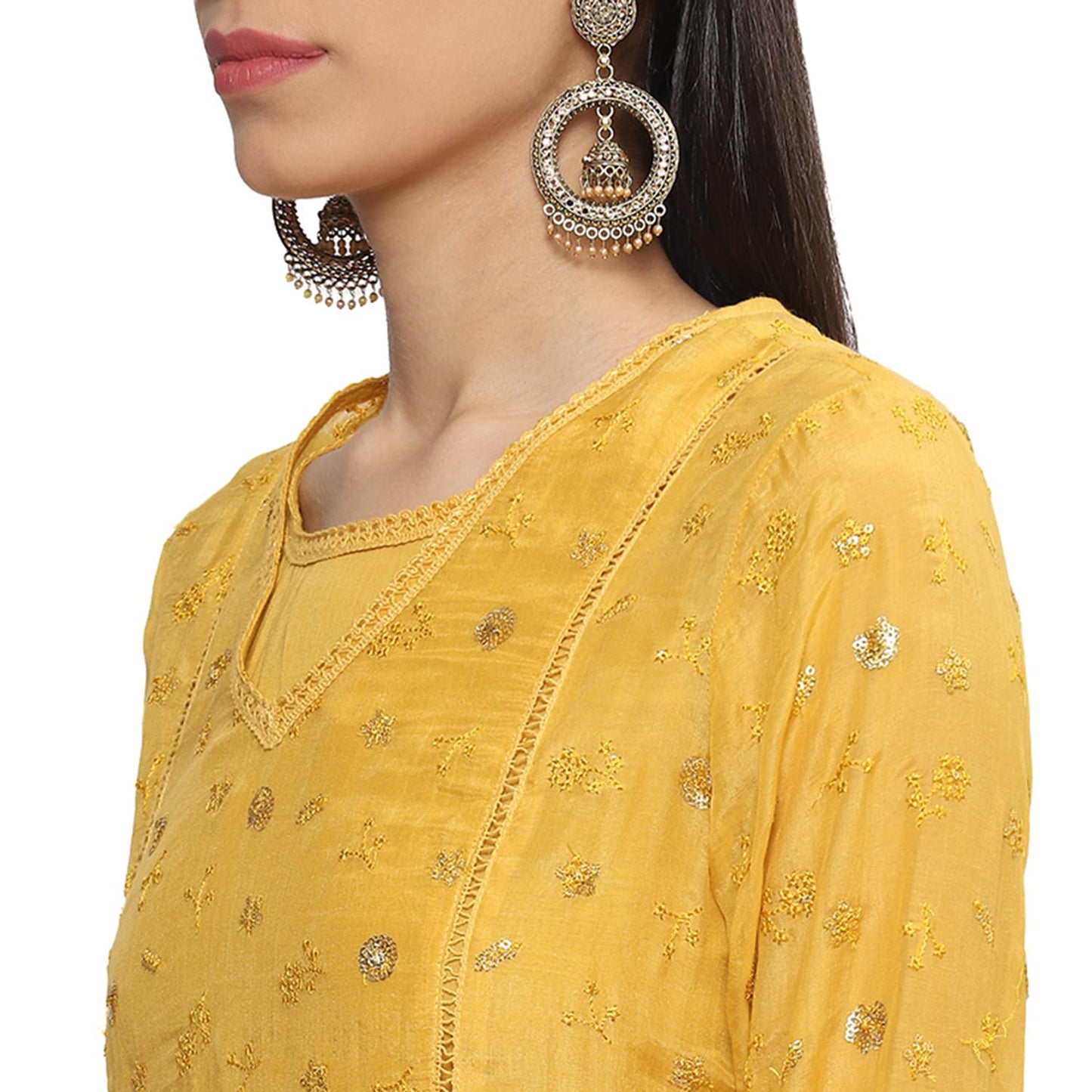 BIBA Women's Cotton Blend Salwar Suit Set (SKDNOOR8569SS23MAN_Green