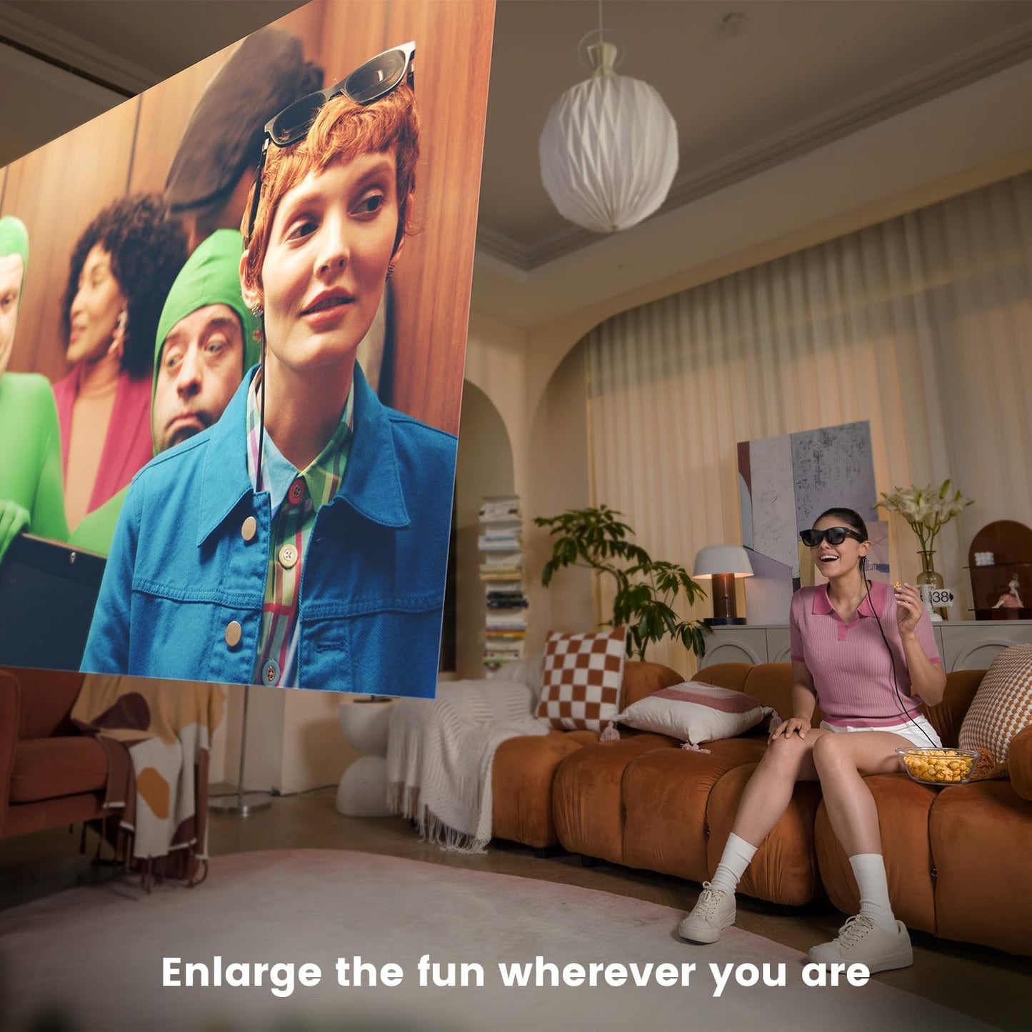 XREAL Air AR Glasses, Smart Glasses with Massive 201" Micro-OLED Virtual Theater, Augmented Reality Glasses, Watch, Stream, and Game On PC/Android/iOS–Consoles & Cloud Gaming Compatible, Black