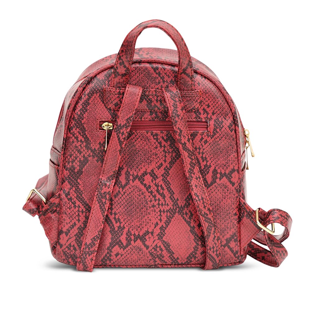 Caprese Draco Casual Backpack, Small | Fashion Backpack for Women with Adjustable Strap & Secure Zip Closure | Spacious, Versatile for Everyday Outings and Travel (Burgundy)