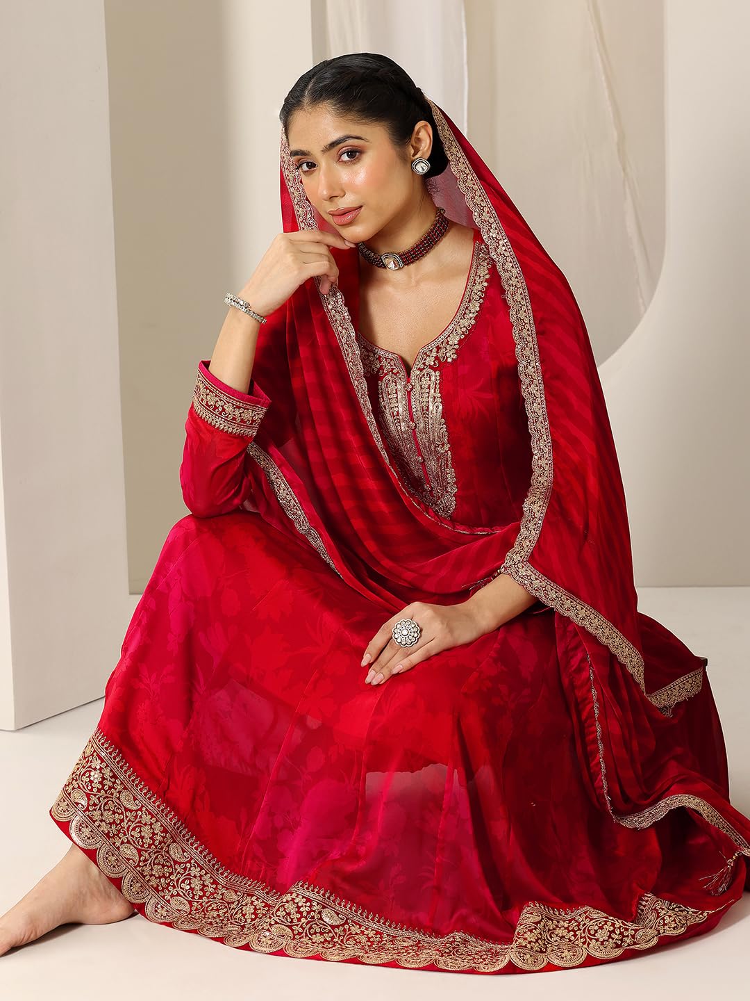 Libas Women's Chiffon Kurta Sets