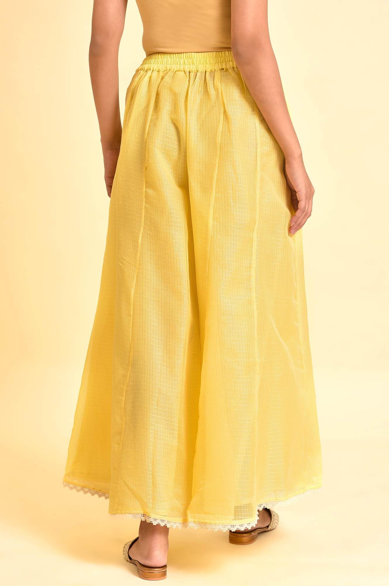 W for Woman Women's Regular Divided Skirt (23FEW62452-219526_Light Yellow_WM)