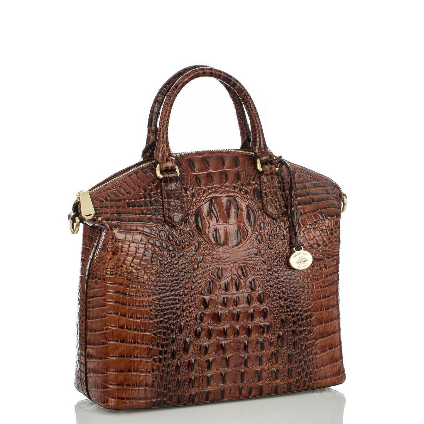 Brahmin Large Duxbury Satchel, Pecan, One Size