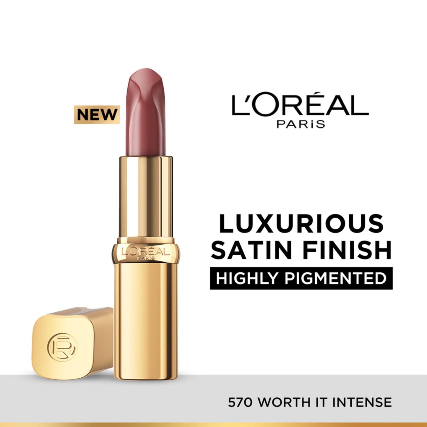 L’Oréal Paris Color Riche Satin Lipstick- 570 Worth It Intense, 4.5 gm