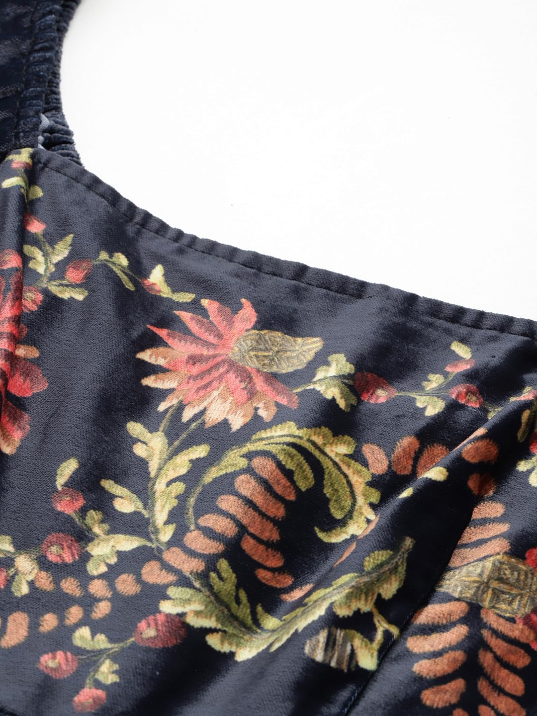 Label RITU KUMAR Black Itzel Velvet Short Dress