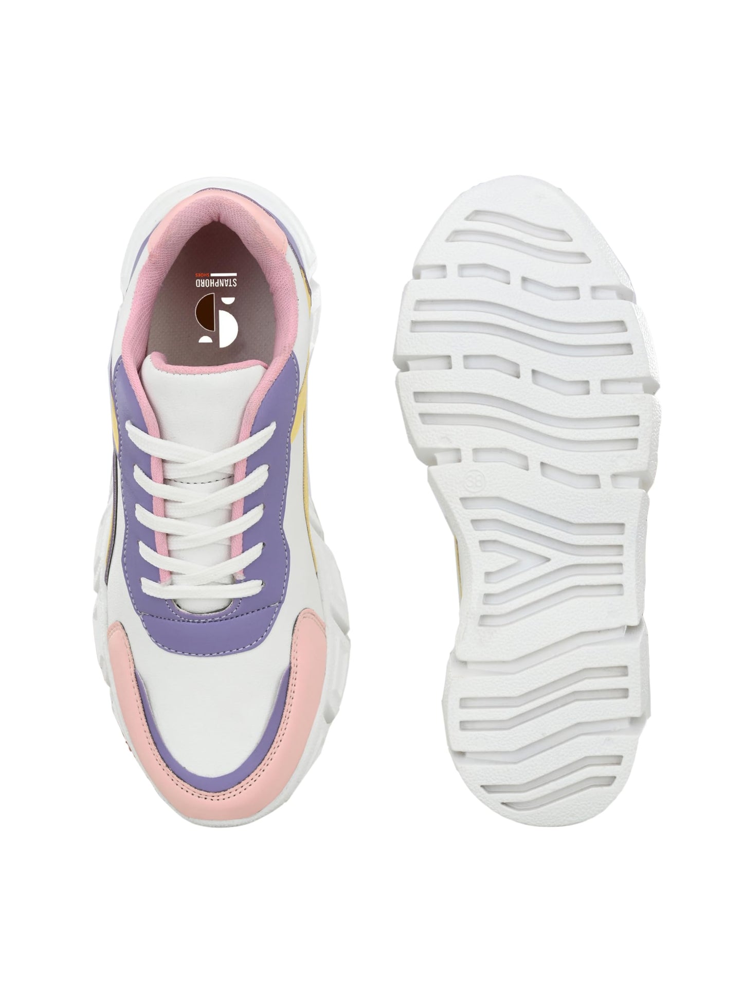 STANPHORD Women's Bliss White Sneakers_4 UK (TPRM 13003)