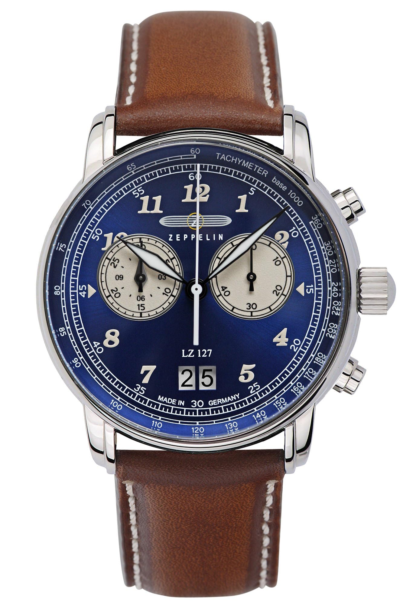 Zeppelin Men’s Quartz Chronograph with Leather Strap