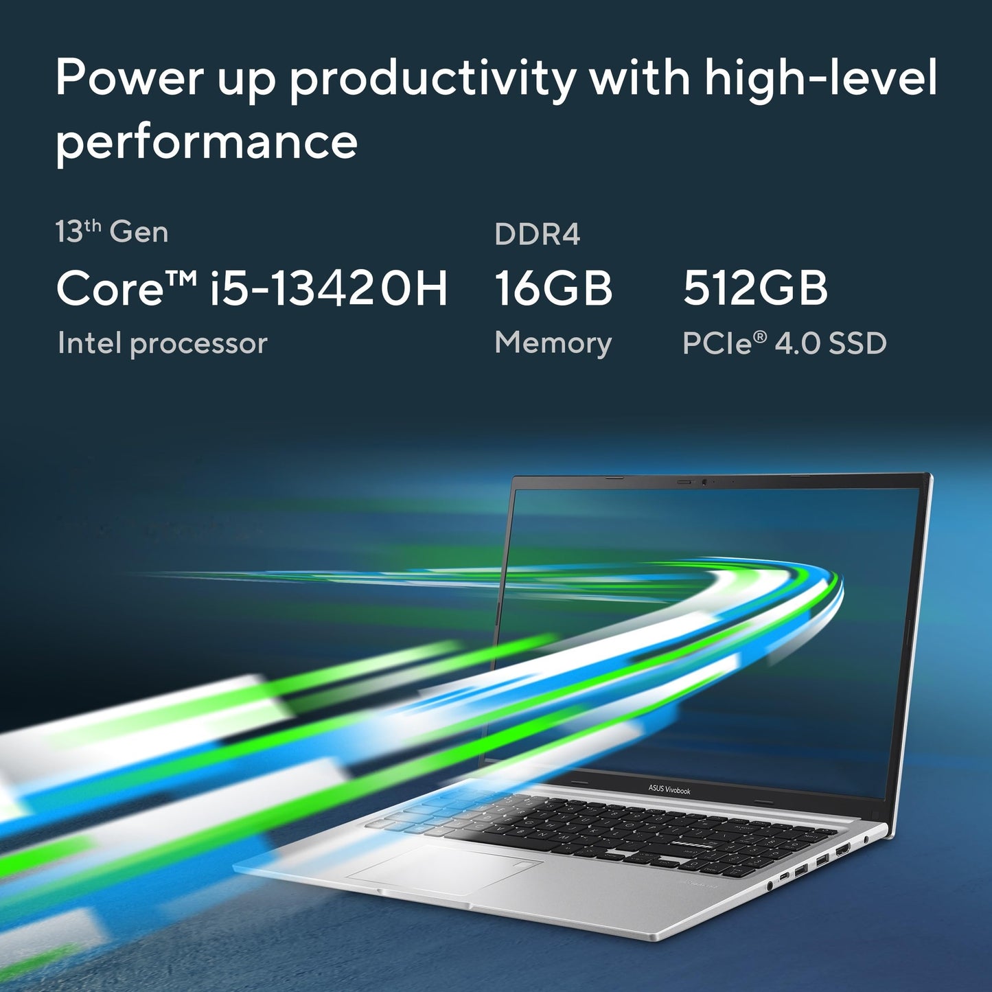 ASUS Vivobook 15, Smartchoice,Intel Corei5 13thGen 13420H, 16GB RAM, 512GB SSD, FHD 15.6", Win11, Office Home'24, M365 Basic (1Year)*, Cool Silver, 1.70kg, X1502VA-BQ835WS, Intel UHD iGPU, Laptop