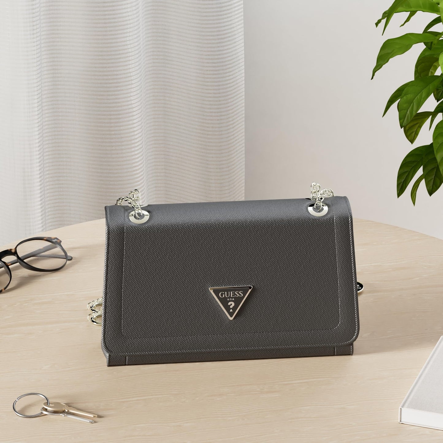 GUESS Women's Black Printed Crossbody Bag| Ladies Purse Handbags | Gift For Ladies