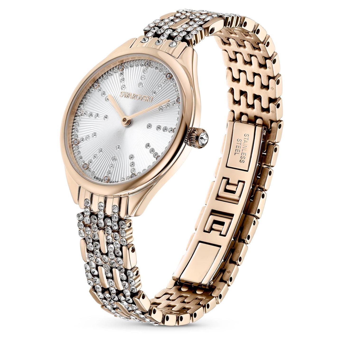 Swarovski Attract Watch, Swiss Made, Pavé, Crystal Bracelet, Gold Tone, Champagne Gold-Tone Finish